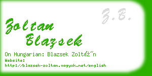 zoltan blazsek business card